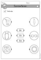 Vorschau - Arbeitsblätter - Sommerferien Sommer Arbeitsblatt Artikel differenziert - DaZ DaF - Seite 2