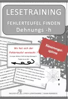 Vorschau - Fördermaterial/Inklusion - Riesenvogelspinnen Spezial: Fehlerteufel Lesekarten Dehnungs-h - Deckblatt