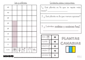 Vista previa - Hojas de trabajo - Tabla gráficos doble entrada 1º Primaria - página 2