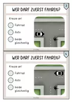 Vorschau - Aufgabenkarten - Übungskarten rechts vor links (Verkehrserziehung, Fahrradprüfung) - Seite 3