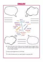 Vorschau - Arbeitsblätter - Unterrichtseinstieg Englisch Wortwolke - Seite 1
