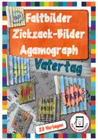 Vorschau - Mal- und Bastelvorlagen - Agamograph / Zickzackbild / Faltbild Vatertag - Deckblatt