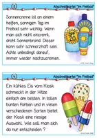 Vorschau - Arbeitsblätter - Lese- & Abschreibkartei - Im Freibad Druckschrift - Seite 3