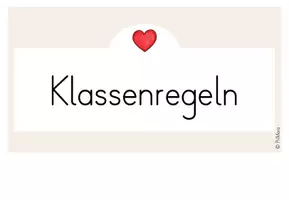Vorschau - Poster - Klassenregeln - Visualisierung (beige, blau, grün) - Seite 1