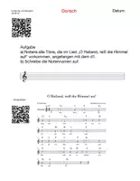 Vorschau - Arbeitsblätter - Dorisch, Moll, Aufgaben, Lösungen, Noten 2-St - Seite 1