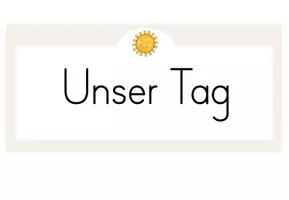 Vorschau - Poster - Stundenplan / Tagestransparenz - Visualisierung (beige, blau, grün) - Seite 1