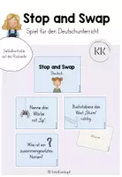 Vorschau - Spiele - Stop and Swap Spiel - Deutschunterricht (Kl. 2-4) - Deckblatt