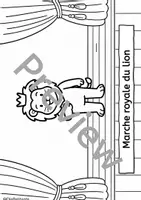 Aperçu - Matériel pour travaux manuels / dessin - Carnaval des animaux – Images à colorier avec extraits sonores - Page 3