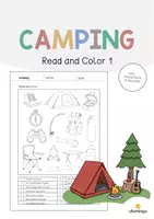 Vorschau - Mal- und Bastelvorlagen - Camping: Read and Color 1 (Englisch) - Deckblatt