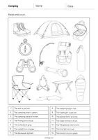 Vorschau - Mal- und Bastelvorlagen - Camping: Read and Color 1 (Englisch) - Seite 2