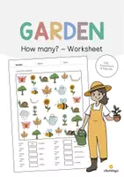 Vorschau - Arbeitsblätter - Garden: How many? – Worksheet (Englisch) - Deckblatt
