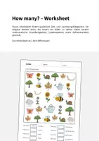 Vorschau - Arbeitsblätter - Garden: How many? – Worksheet (Englisch) - Seite 1