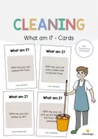 Vorschau - Aufgabenkarten - Cleaning: What am I? - Cards (Englisch) - Deckblatt
