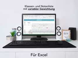 Vorschau - Lehrpläne/Lehrermaterial - Digitale Klassen-Notenliste für alle Fächer mit variabler Gewichtung für Excel - Deckblatt