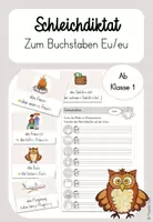 Vorschau - Arbeitsblätter - Schleichdiktat zum Buchstaben/Laut Eu/eu - Deckblatt