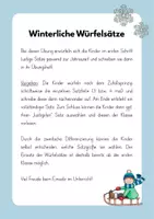 Vorschau - Aufgabenkarten - Winterliche Würfelsätze - Seite 1