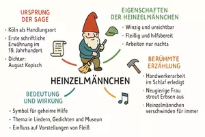 Vorschau - Arbeitsblätter - Lernposter + Arbeitsblätter zum Thema "Heinzelmännchen" + Lösung & MP3 + Mindmap + Infografik - Seite 3