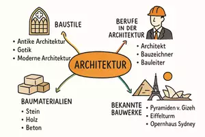 Vorschau - Arbeitsblätter - Lernposter + Arbeitsblatt "Architektur" + Onlineübung & MP3 + Mindmap + Infografik - Seite 3