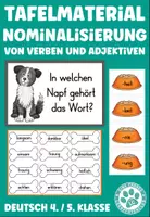 Vorschau - Fördermaterial/Inklusion - Tafelmaterial Nominalisierung von Verben und Adjektiven Schulhund - Deckblatt