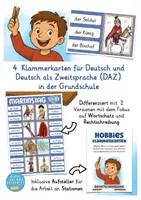 Vista previa - Tarjetas / Manipulativos - Klammerkarten Sankt Martin Deutsch - página 1