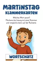 Vista previa - Tarjetas / Manipulativos - Klammerkarten Sankt Martin Deutsch - página 2