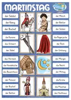 Vista previa - Tarjetas / Manipulativos - Klammerkarten Sankt Martin Deutsch - página 3