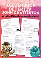 Vorschau - Arbeitsblätter - Arbeitsblätter passend zu dem Bilderbuch "Detektiv John Chatterton" - Deckblatt