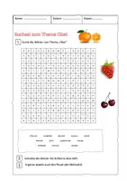 Vorschau - Arbeitsblätter - Suchsel Obst, Arbeitsblatt für DaZ - Seite 2