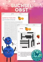 Vorschau - Arbeitsblätter - Suchsel Obst, Arbeitsblatt für DaZ - Deckblatt