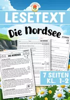 Vorschau - Arbeitsblätter - Lesetext - Die Nordsee (Klasse 1-2) - Deckblatt
