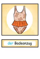 Vorschau - Präsentationen/Tafelbilder - Bildkarten und Wortkarten "Der Sommer" DaZ / DaF/ Deutsch - Seite 1