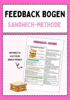 Vorschau - Anderer Materialtyp - Feedback Sandwich Methode fachübergreifend - Deckblatt