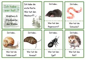 Vorschau - Bildkarten - "Ich habe..., Wer hat...?" zu: Waldtiere & Stockwerke des Waldes - Seite 1
