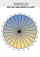 Vorschau - Arbeitsblätter - Tagesablauf: Tageskreis und Arbeitsblatt (DaF/DaZ) - Seite 1