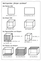 Vorschau - Arbeitsblätter - Schrägbilder von Würfel und Quader zeichnen - Seite 2