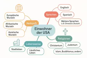Vorschau - Arbeitsblätter - Arbeitsblätter zum Thema "Einwohner der USA" + Lösung & MP3 + Mindmap + Infografik - Seite 2