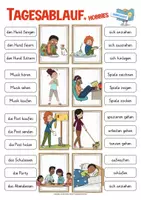 Vista previa - Unidades / Secuencias / Situaciones de Aprendizaje - TAGESABLAUF / HOBBIES Deutsch / Alemán Klammerkarten - página 3