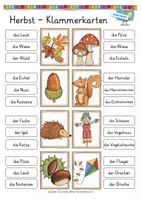 Aperçu - Apprentissages en autonomie - Allemand Deutsch Klammerkarten Herbst - Page 3