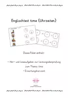 Vorschau - Arbeitsblätter - Englischtest time / Uhrzeiten - Seite 1