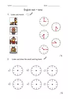 Vorschau - Arbeitsblätter - Englischtest time / Uhrzeiten - Seite 2