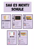 Vorschau - Spiele - Sag es nicht! Schule - Deckblatt