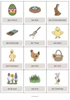 Vorschau - Mal- und Bastelvorlagen - Easter: Vocabulary Cards (Englisch) - Seite 2