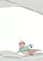 Vorschau - Arbeitsblätter - Briefpapier für die Otterklasse (grau/beige) - Seite 3