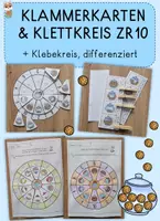 Vorschau - Stationenlernen - Zählen bis 10 – Cookies im Glas, Klettkreis, Klammerkarten & Arbeitsblätter - Deckblatt