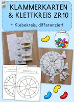 Vorschau - Stationenlernen - Zählen bis 10 - Jelly Beans, Klettkreis od. Legekreis, Klammerkarten und Klebekreis - Deckblatt