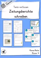Vorschau - Unterrichtsreihen - Zeitungsberichte schreiben - Texte verfassen - Deckblatt