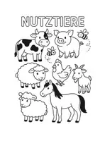 Vorschau - Mal- und Bastelvorlagen - Ausmalbilder Nutz-, Heim und Wildtiere - Seite 2