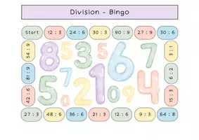 Vorschau - Spiele - Division 3er, 6er und 9er Reihe - Bingo - Seite 1