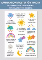 Vorschau - Poster - Affirmationsposter für Kinder | Motivationsposter | Growth Mindset & emotionale Stärke für Klassenzimmer, Kindergarten & Vorschulbereich - Deckblatt