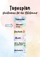 Vorschau - Poster - TAGESPLAN: Visualisierungen für dein Schulzimmer | Classroom Management - Deckblatt